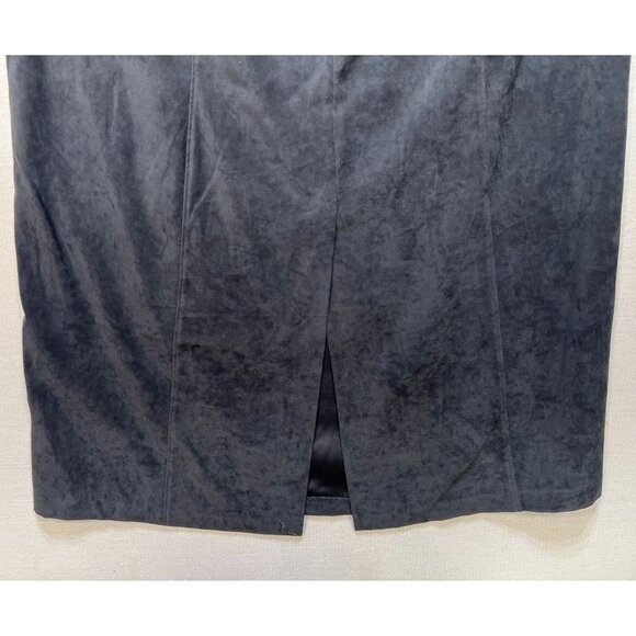 Norton McNaughton Womens Midi Skirt Size 18W Black Velvet Casual Retro - Picture 9 of 10